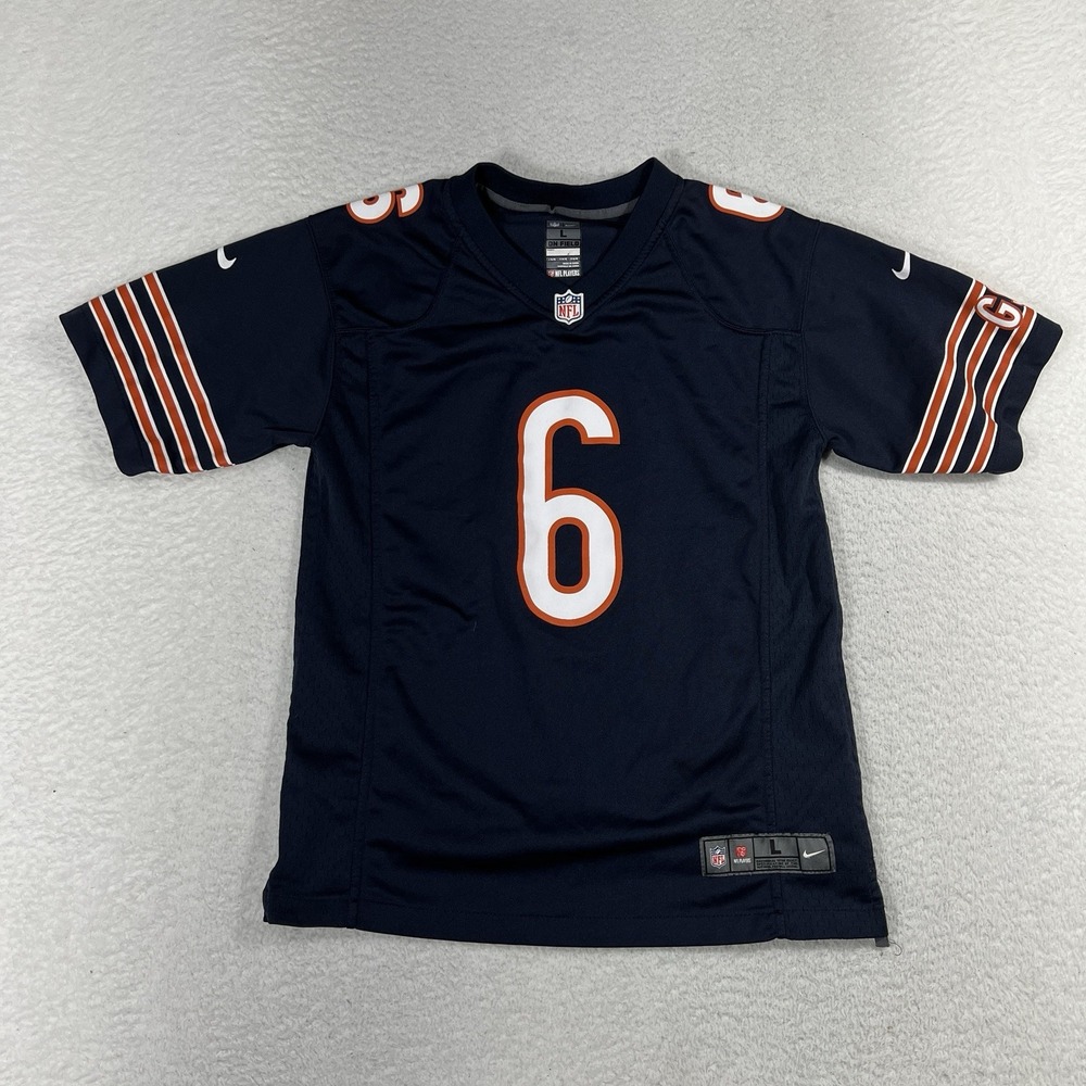 Nike NFL Chicago Bears Jay Cutler 6 Jersey Youth Large Navy Blue On Field